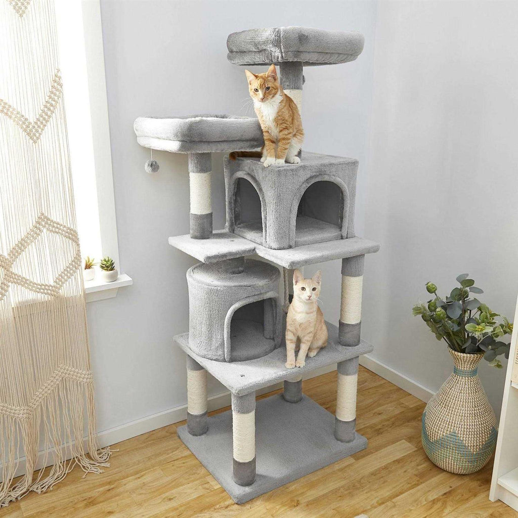 61-in Faux Fur Cat Tree Condo R313