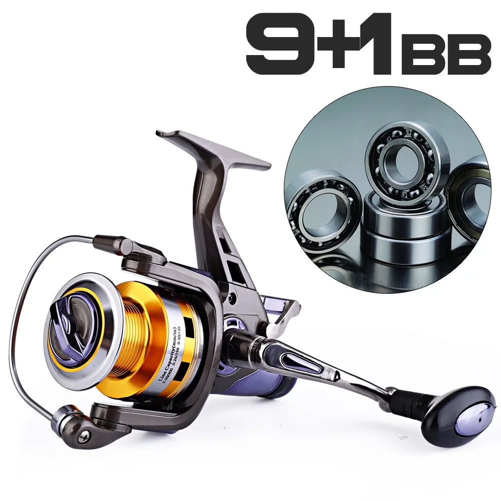 Carp Fishing Reel 9+1 Stainless Steel BB Bait Feeder Spinning Reel A85634