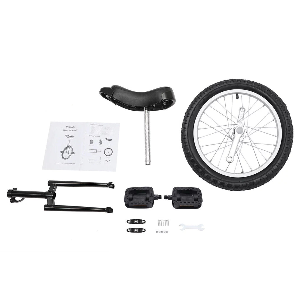 24 Inch Wheel Outdoor Unicycle Adjustable Seat Exercise Bicycle W6067