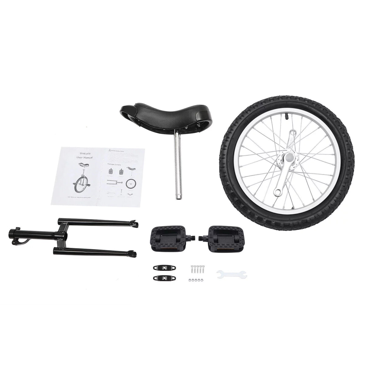 24 Inch Wheel Outdoor Unicycle Adjustable Seat Exercise Bicycle W6067