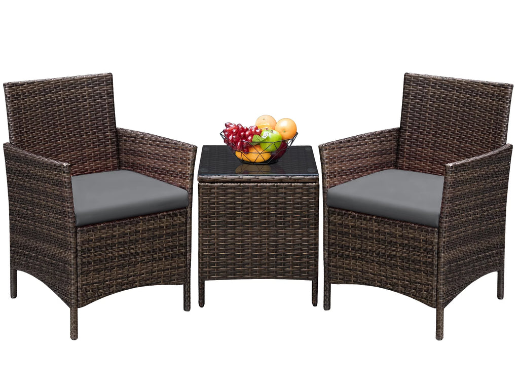PE Rattan Set of 3 Patio Conversation Set Z66802