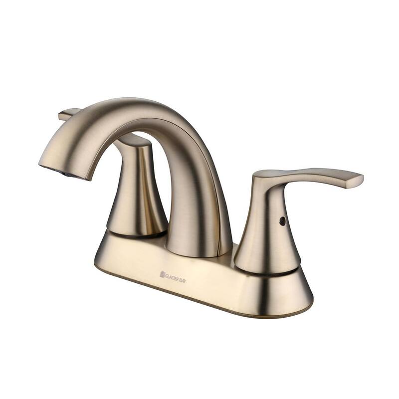 4 in. Centerset Double-Handle High-Arc Bathroom Faucet Matte Gold V340300