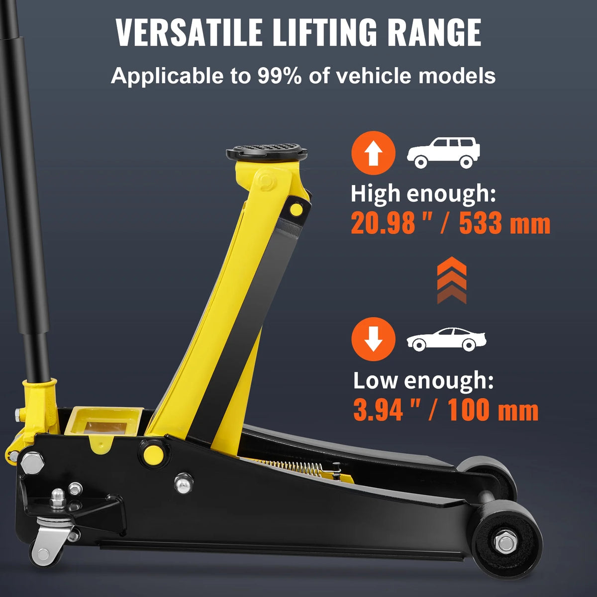 4 Ton Heavy Duty Steel Floor Jack J19748