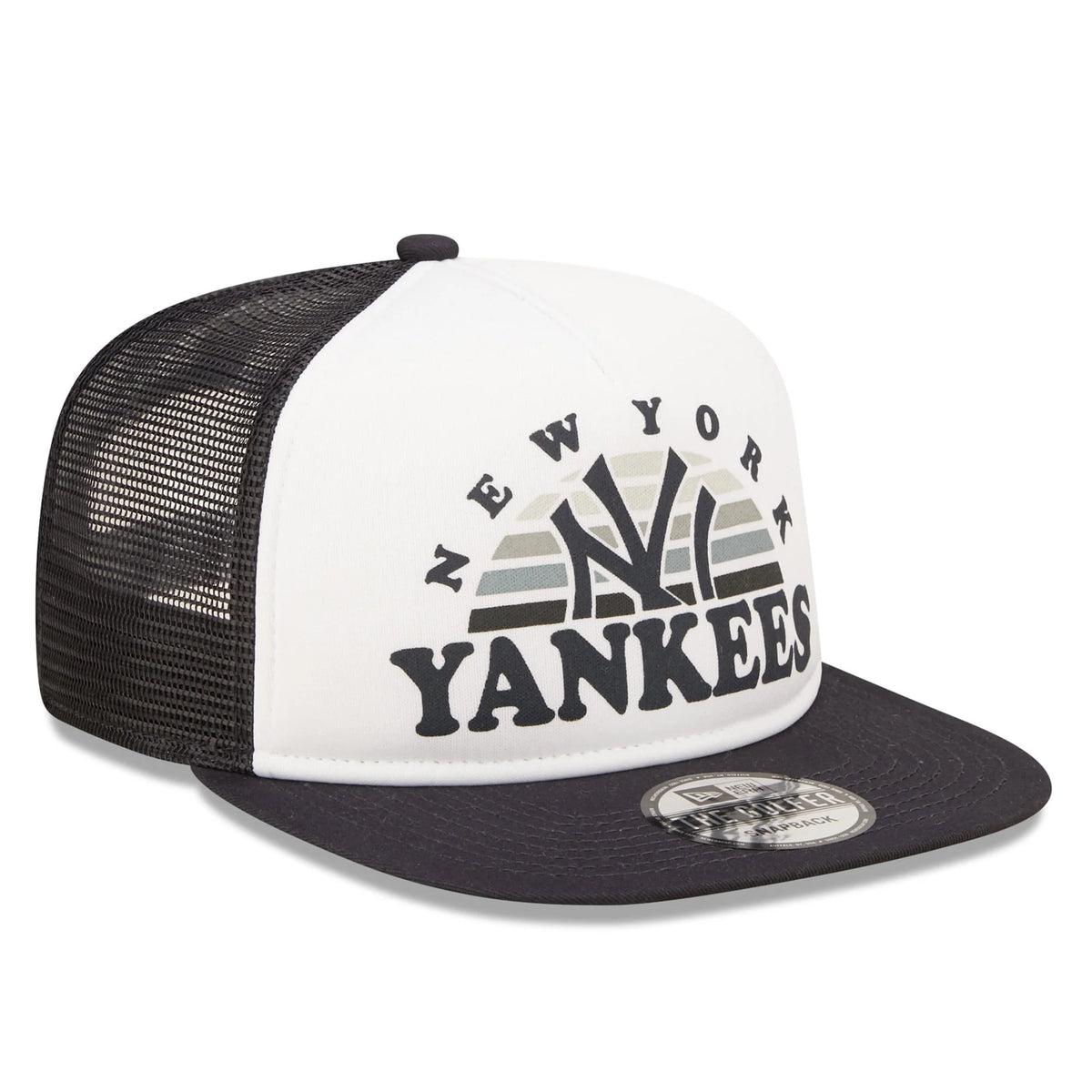 Men's White/Navy Snapback Hat Q434456