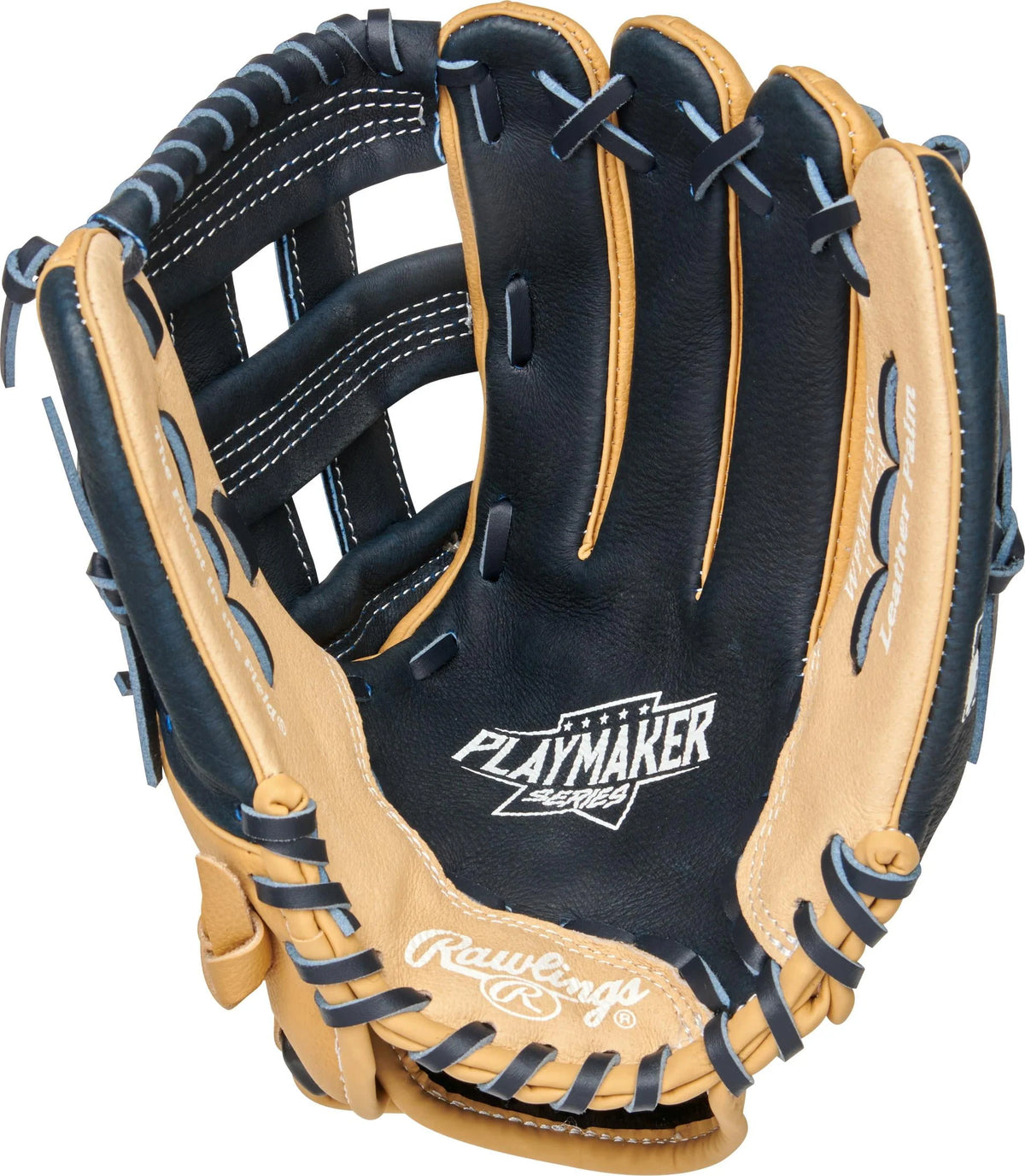 Youth Baseball Glove, Camel/Navy, 11.5 inch, Right Hand Throw O78041