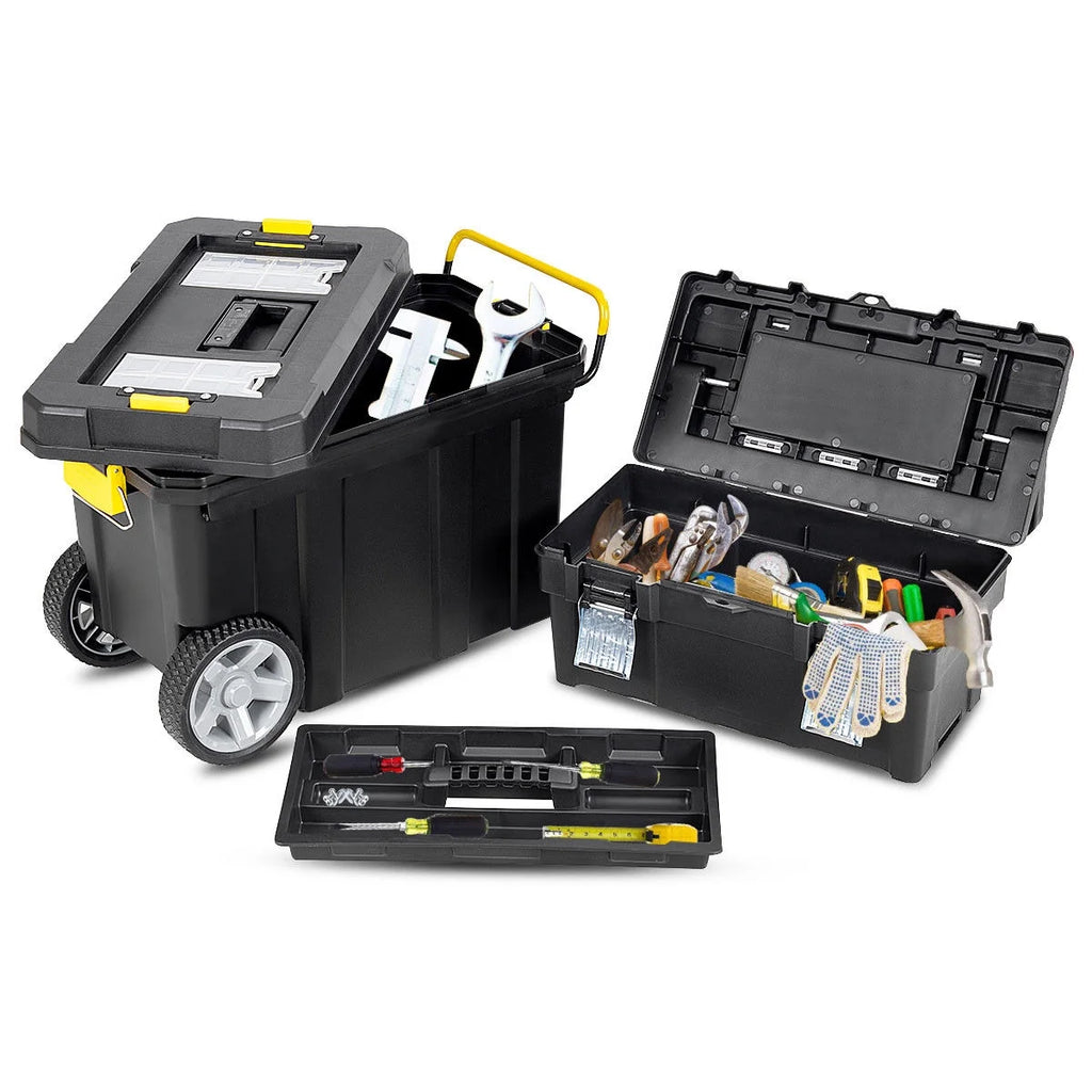 2-in-1 Rolling Tool Box Set Black B632