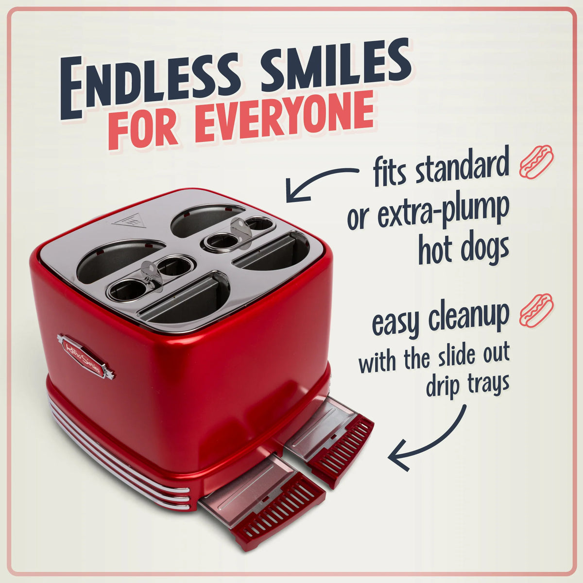 4 Hot Dogs & Buns Pop-Up Toaster K9346