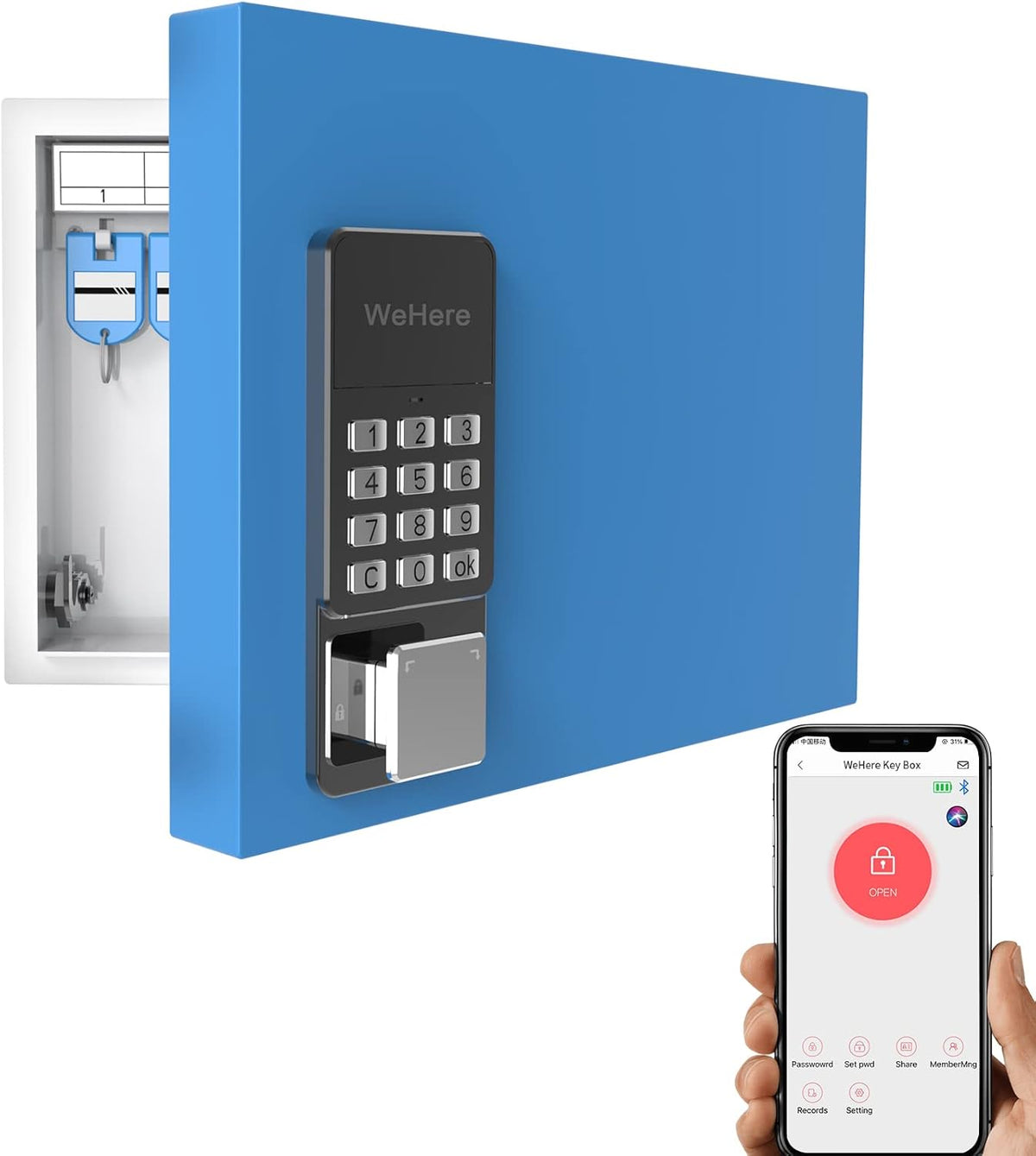 Metal Key Lock Box with Combination Lock J61391