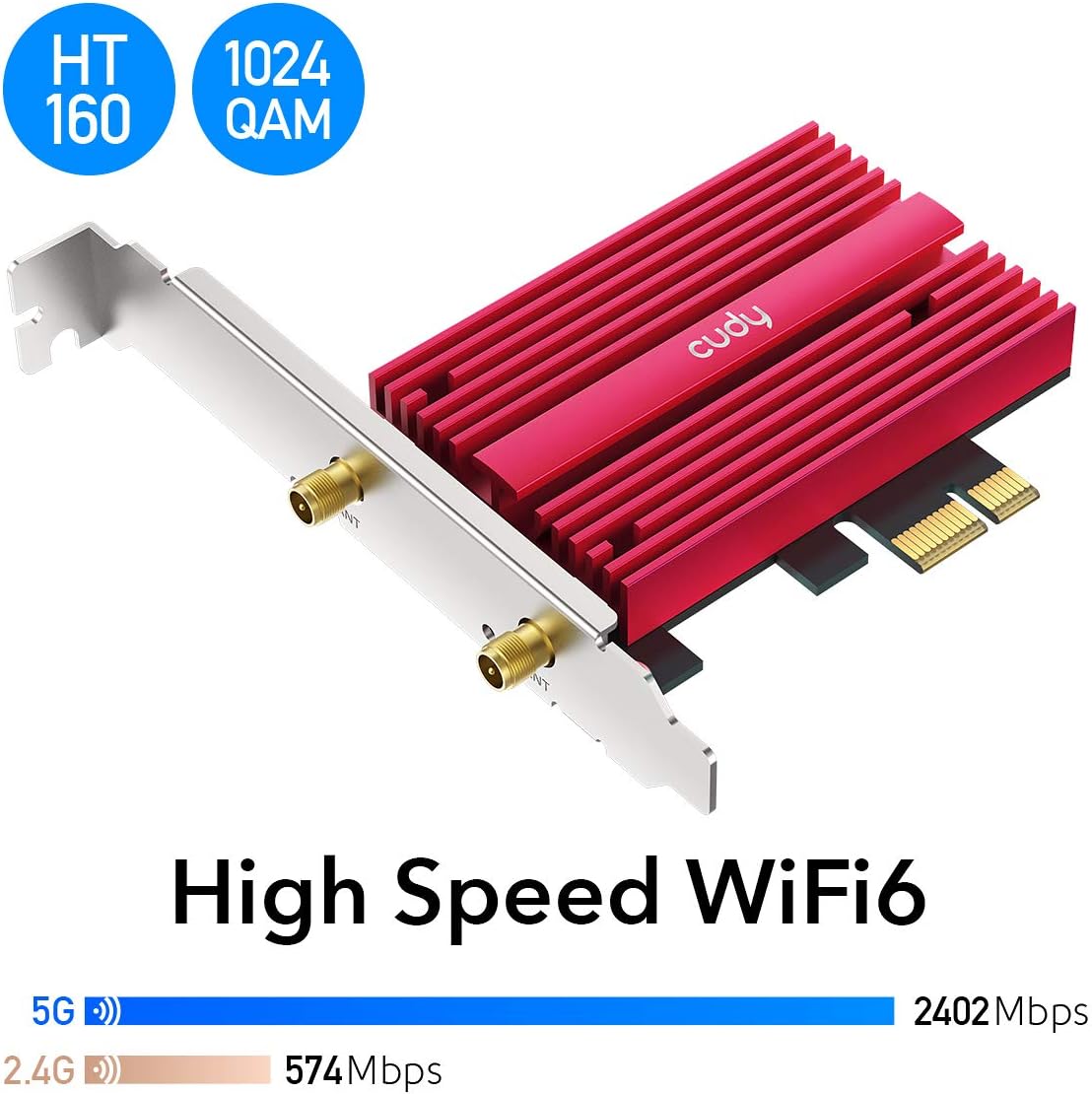 AX3000 WiFi 6 PCIe Card, Bluetooth 5.0 PCIe Adapter H5944