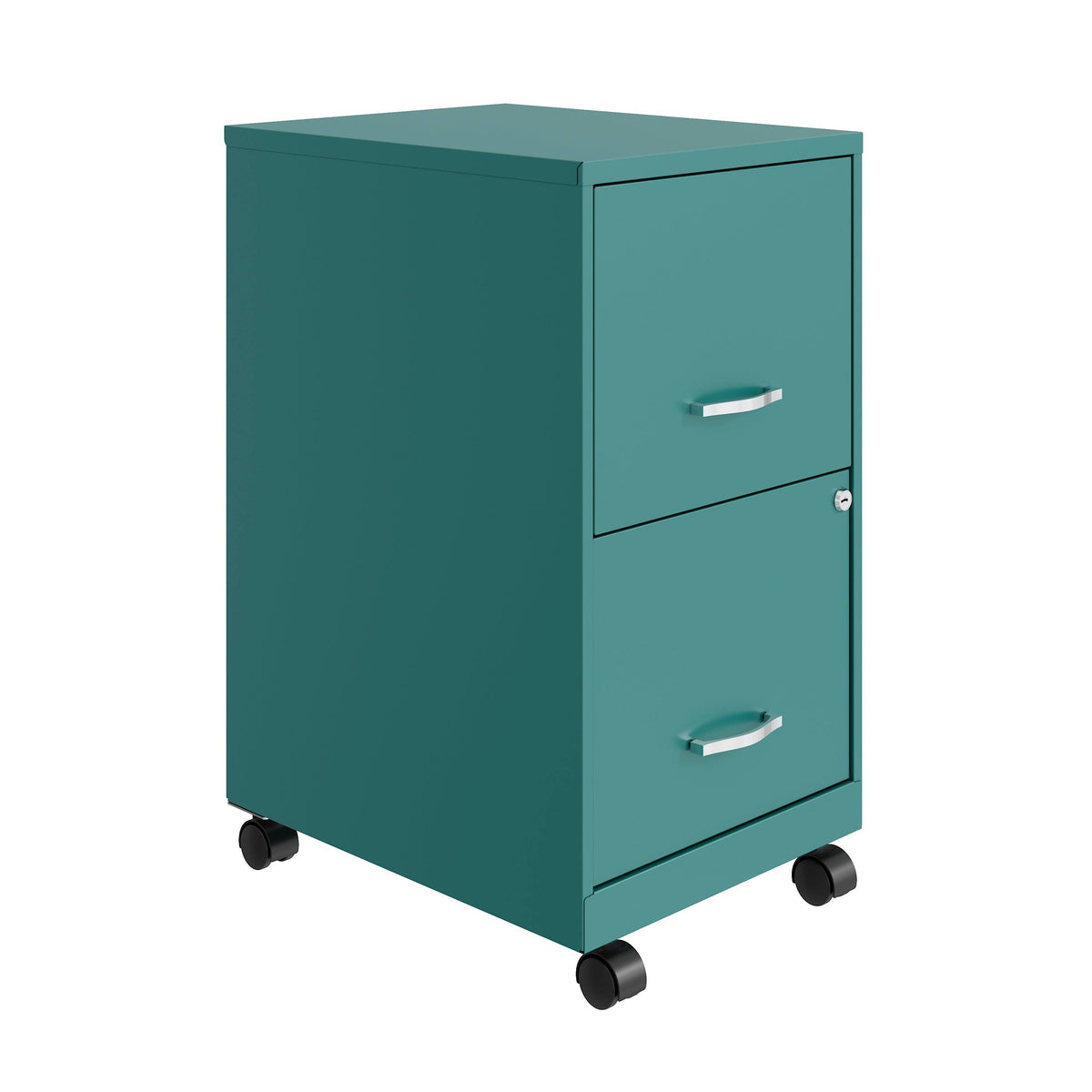 18in 2 Drawer Metal Mobile File Cabinet Turquoise Z4049