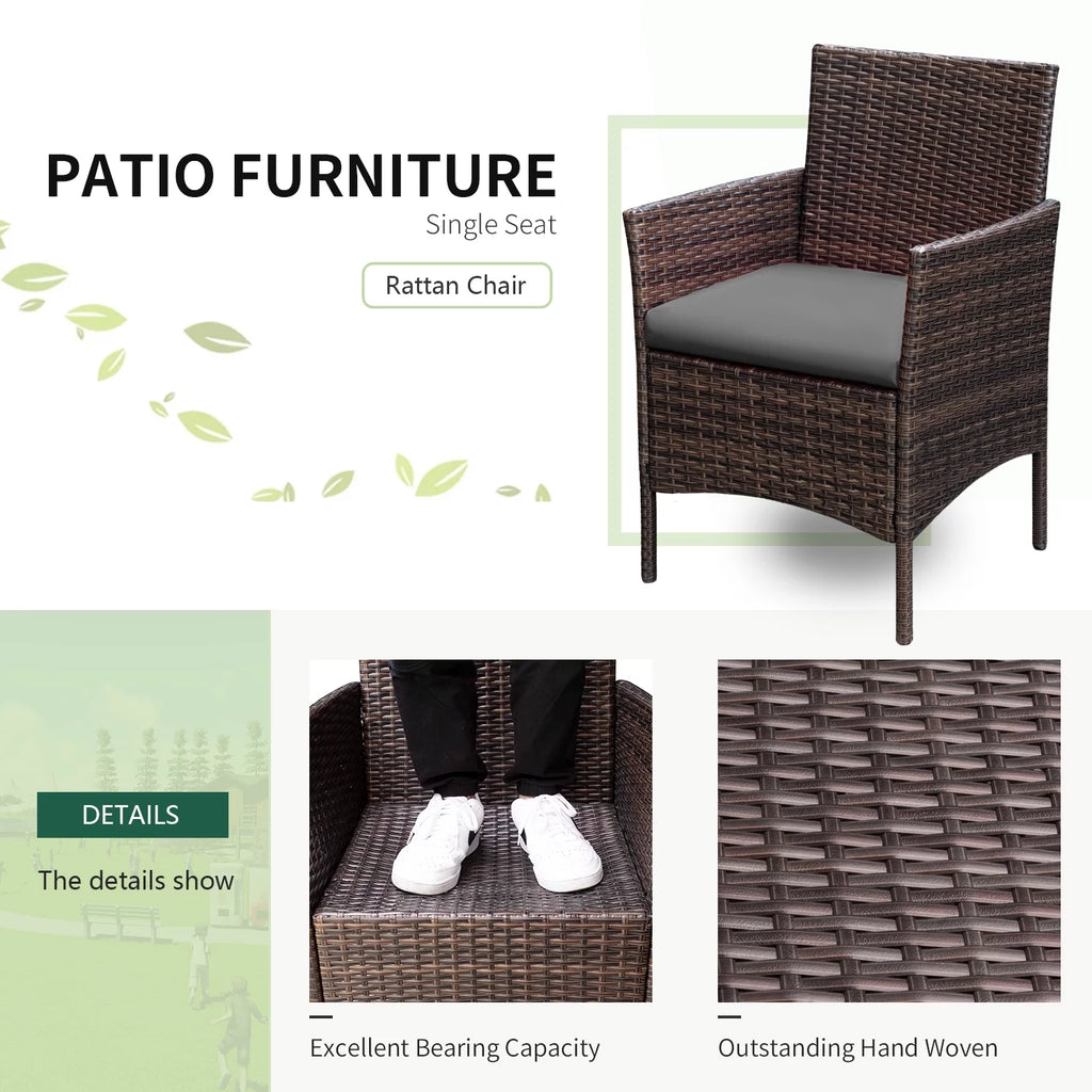PE Rattan Set of 3 Patio Conversation Set Z66802