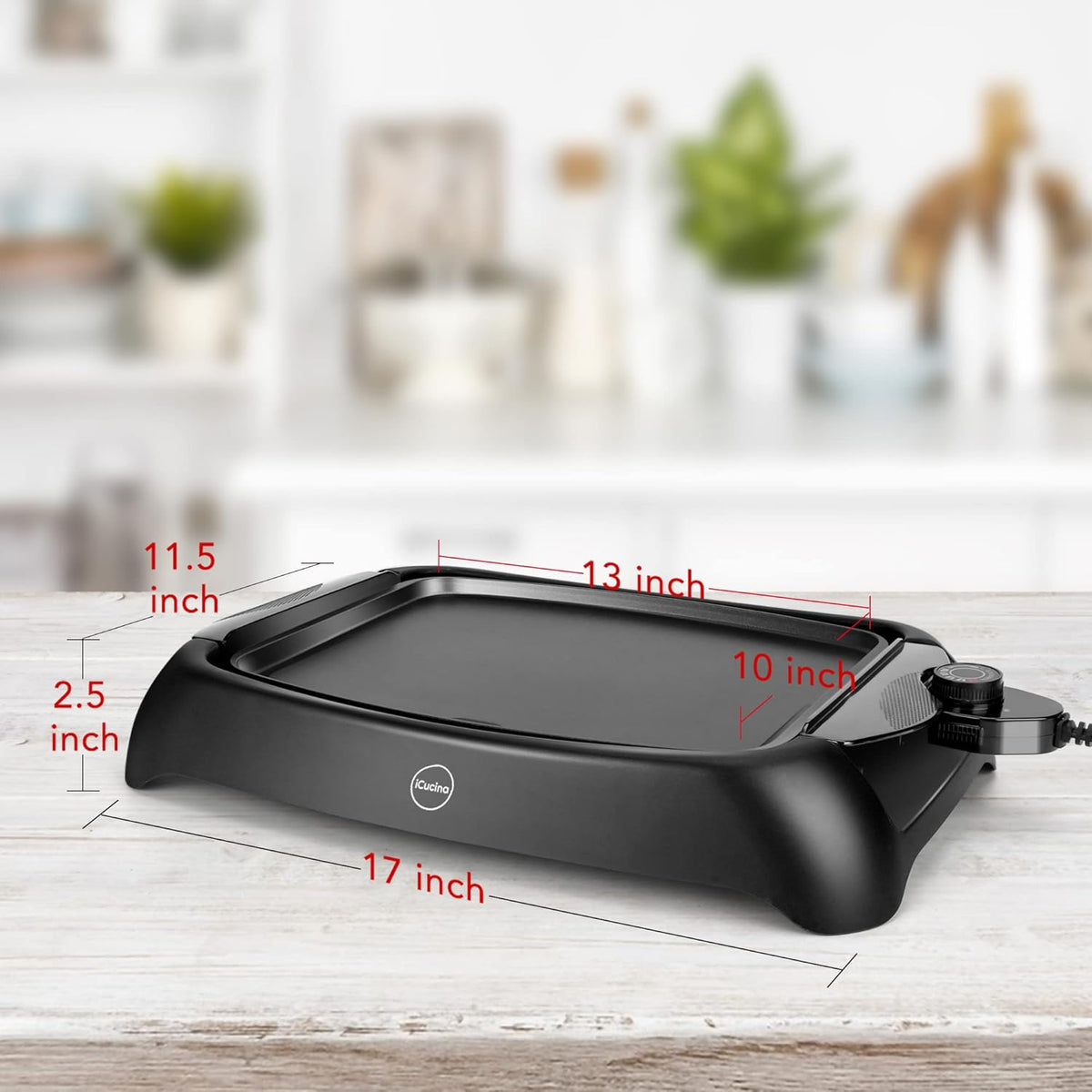 1000 Watt Non-Stick Electric Griddle S598