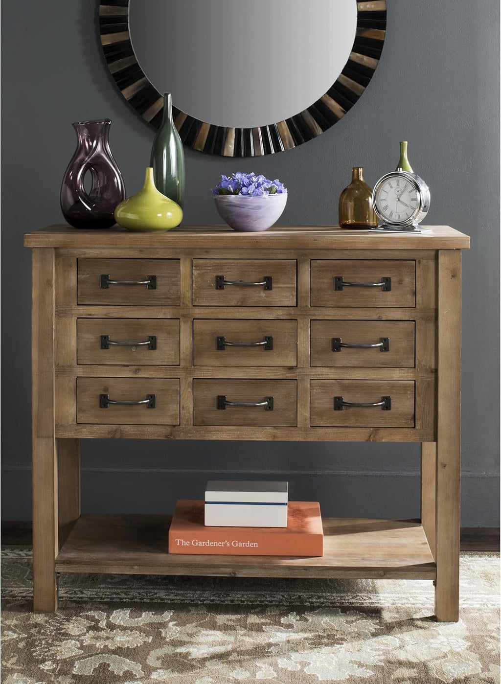 Natural Oak 9 Drawer Chest S1290