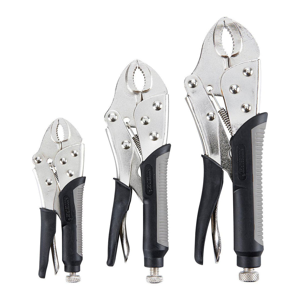 3 Piece Curved Jaw Locking Pliers Set N17396