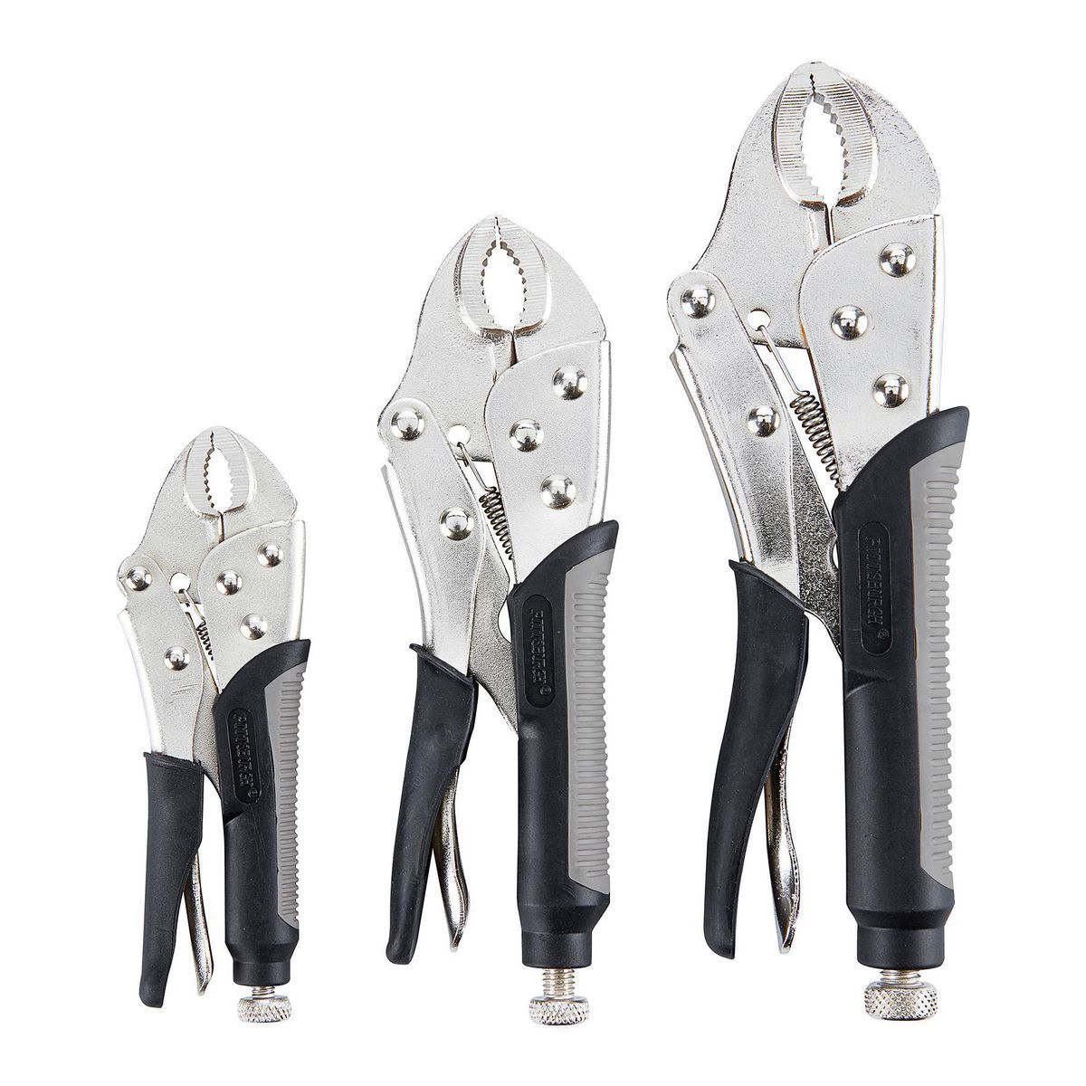 3 Piece Curved Jaw Locking Pliers Set N17396