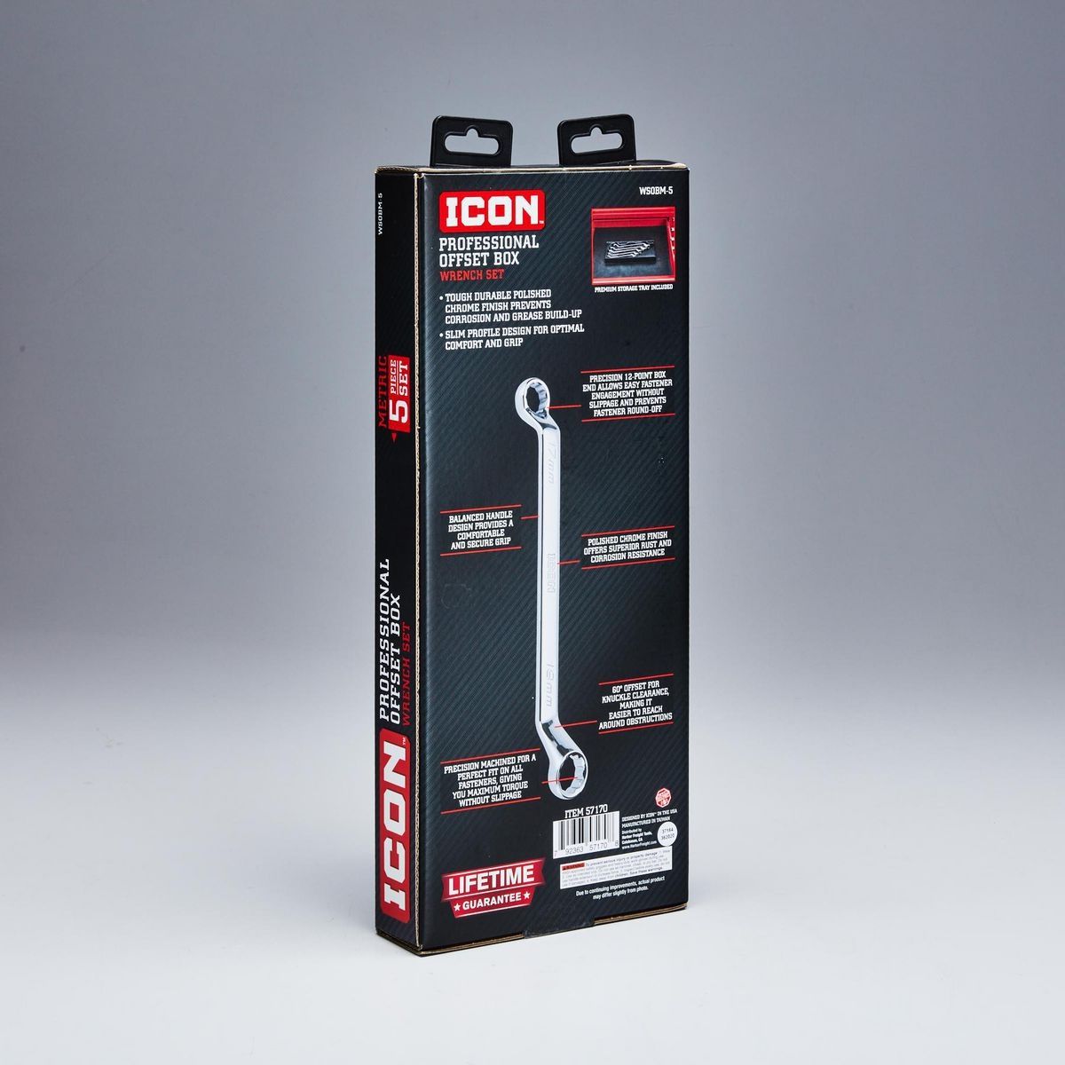 Metric Offset Box Wrench Set, 5 Piece R600902