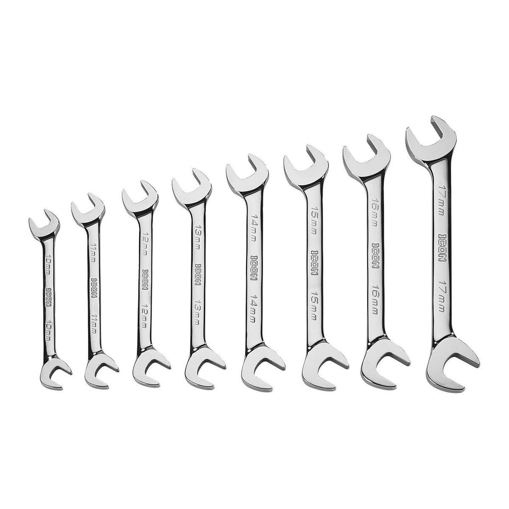 8-Piece Metric Angled Open-End Wrench Set L5346