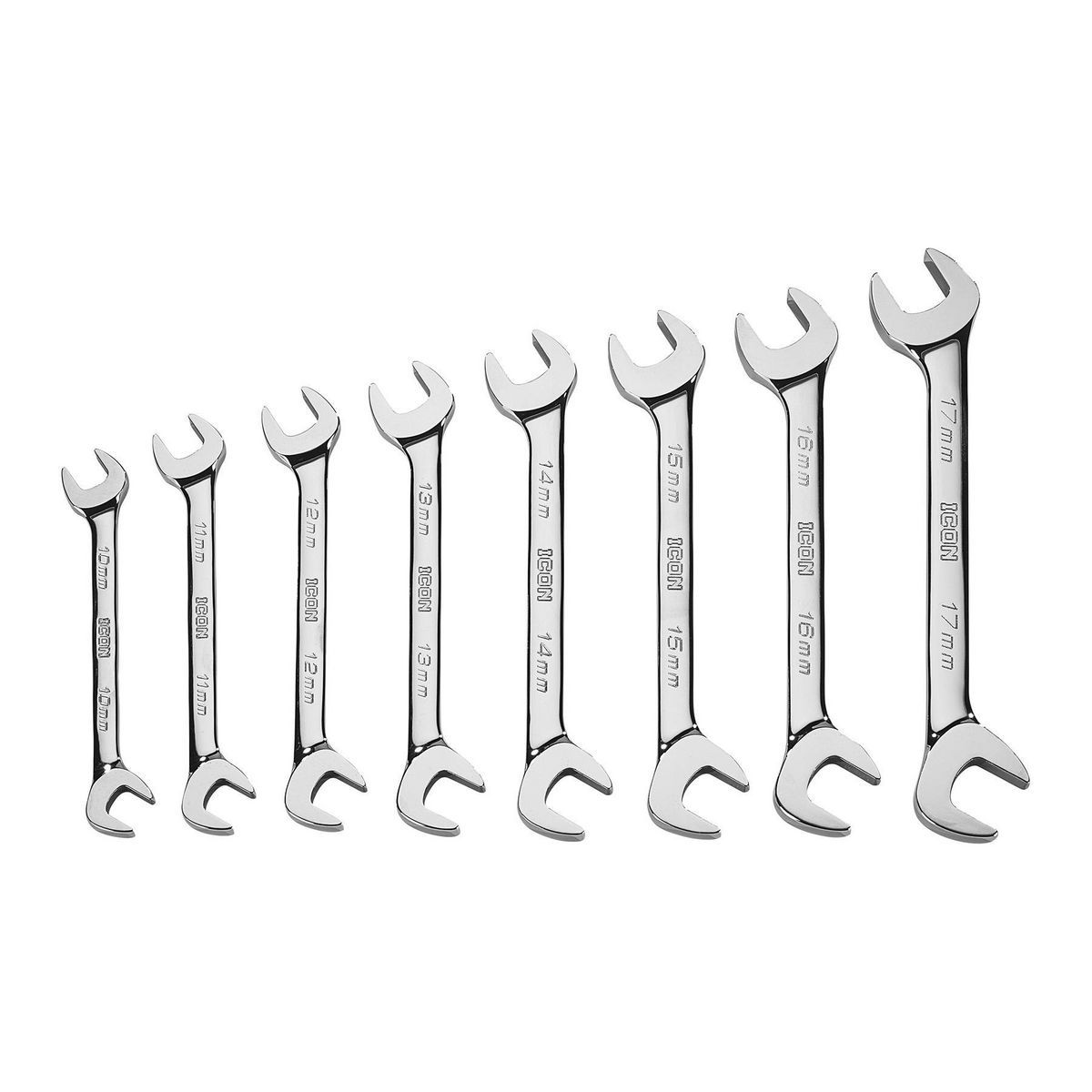 8-Piece Metric Angled Open-End Wrench Set L5346