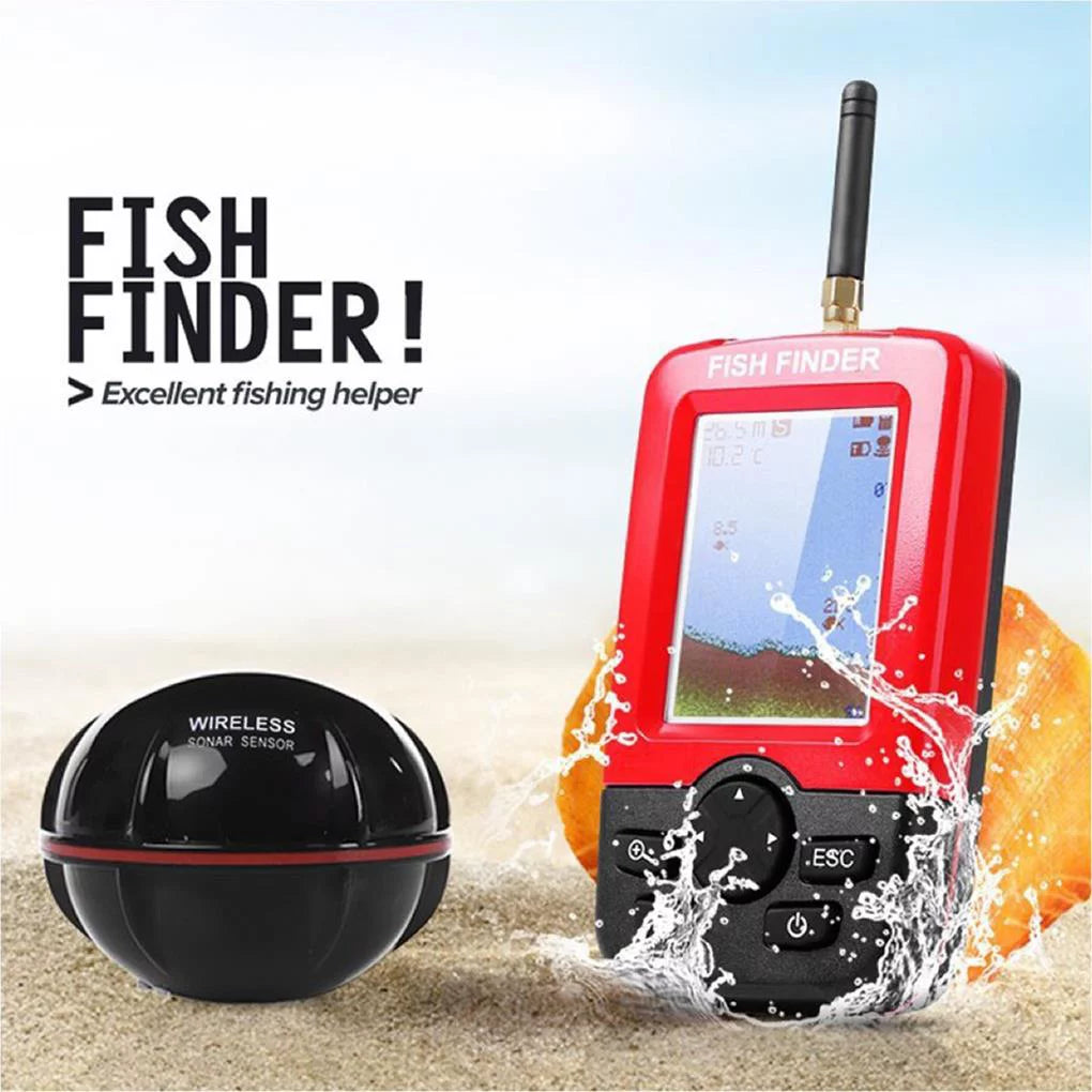 Portable Wireless Sonar Sensor Fishfinder Depth Locator LCD Display E418764