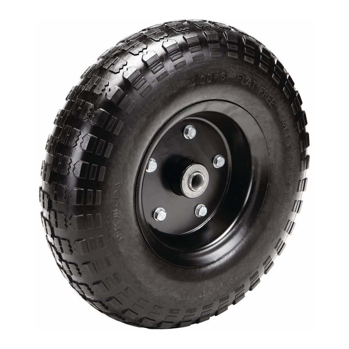 13 in. Flat-Free Tire with Steel Hub J4768