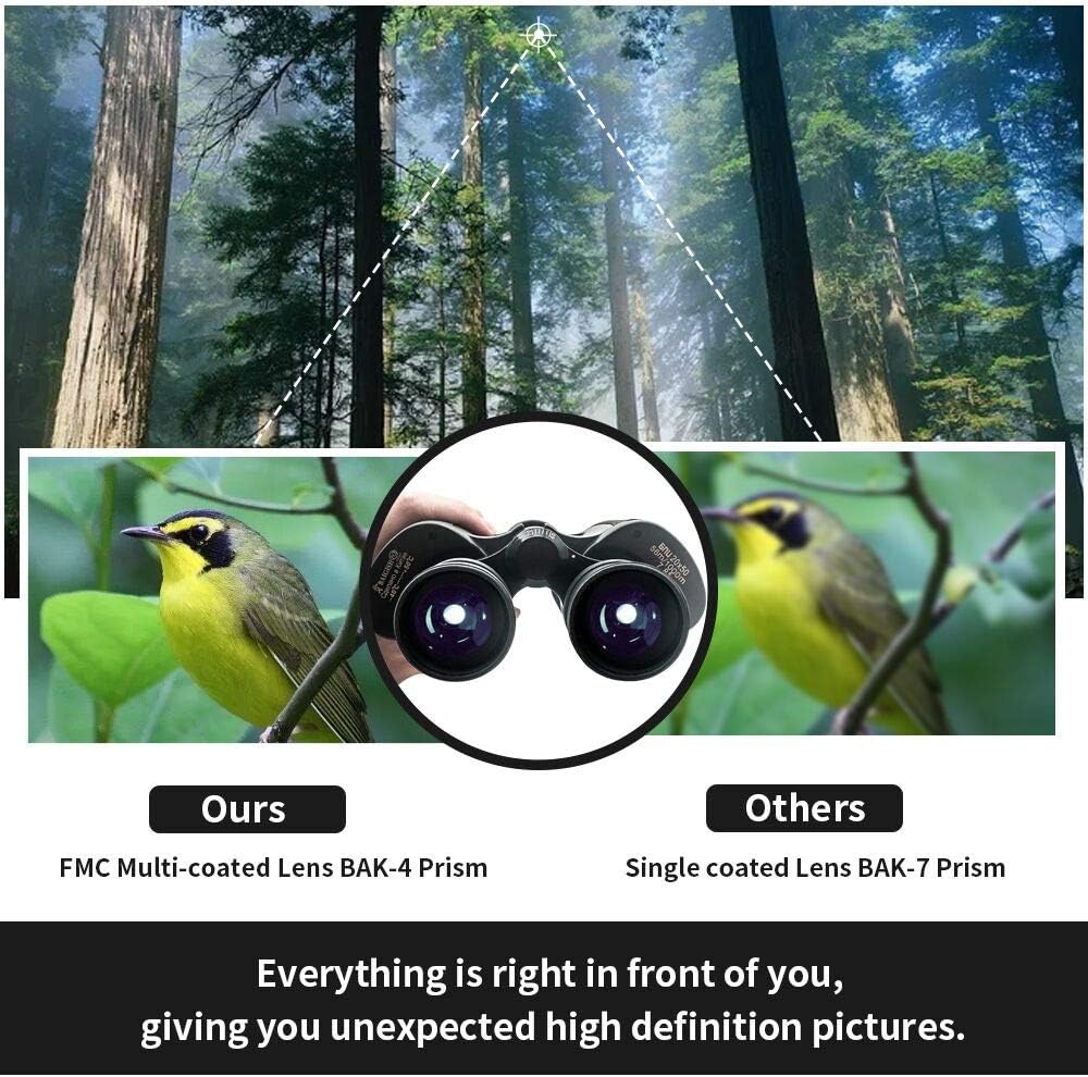 10x50 Waterproof Binoculars with Case and Strap V739