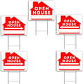 Open House Sign Kit with Tall Stands 24x18 Yard Sign Bundle 5 Pack of 2 K277