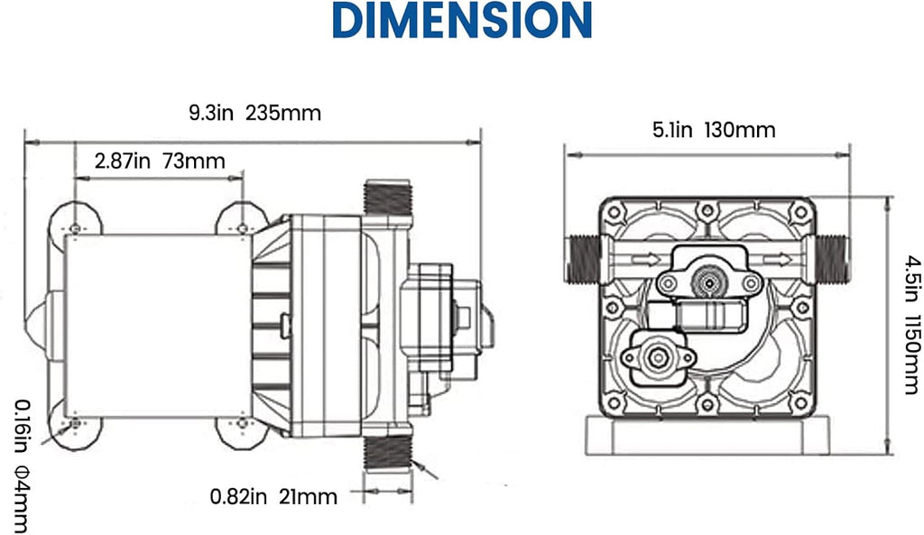 110V AC Water Pressure Pump 5.0GPM 55PSI Self Priming J26177