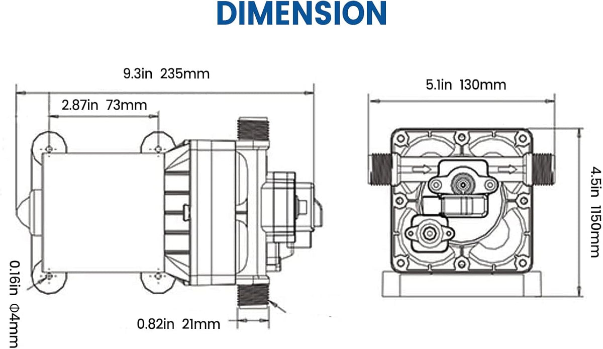 110V AC Water Pressure Pump 5.0GPM 55PSI Self Priming J26177