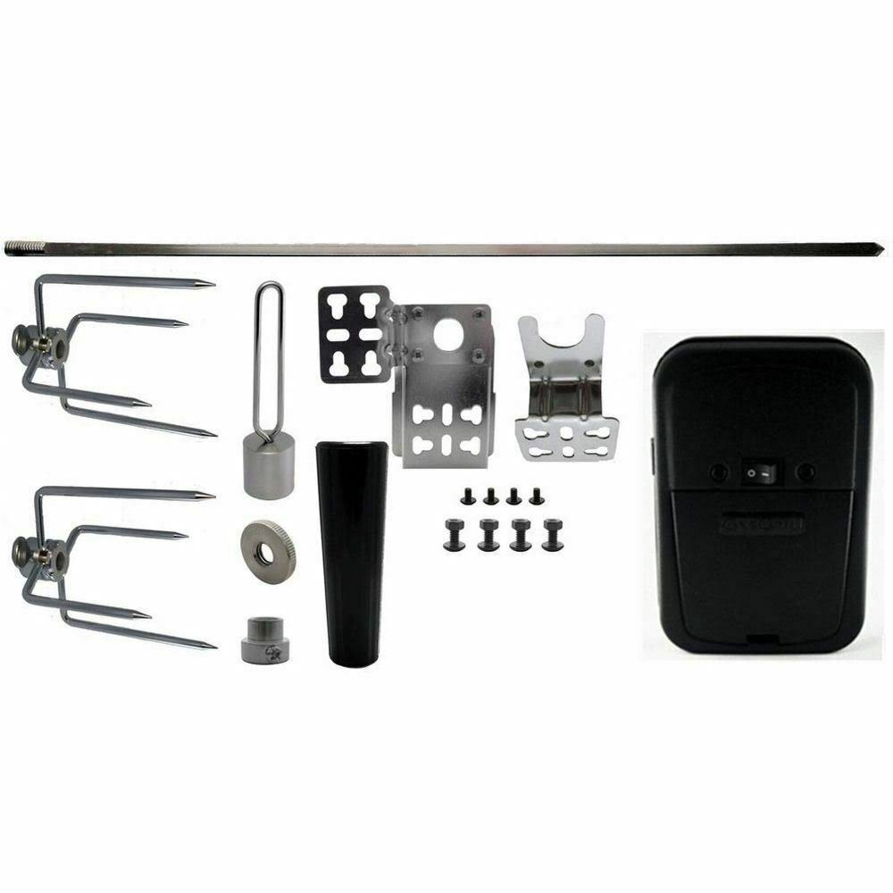 Universal Grill Rotisserie Kit Black Cordless Motor G201022