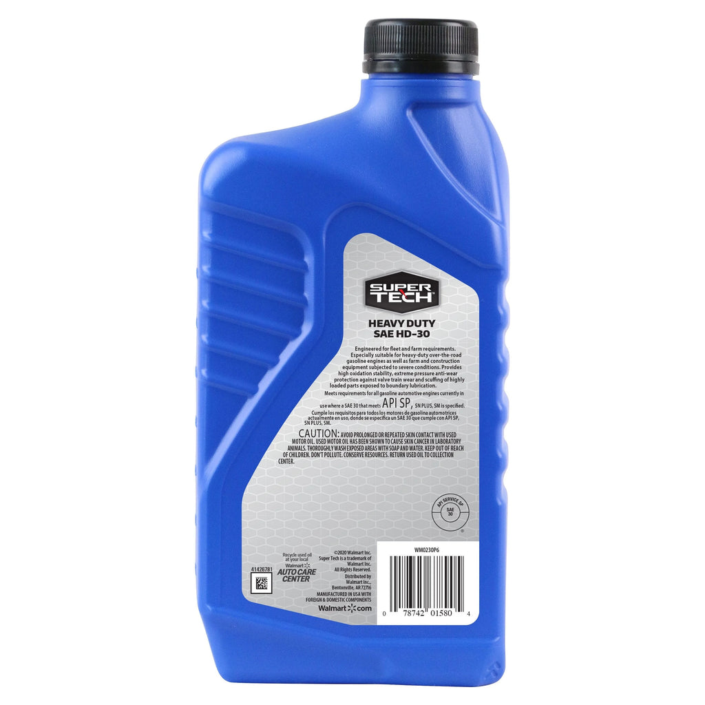 Conventional SAE HD-30 Motor Oil, 1 Quart Y2369