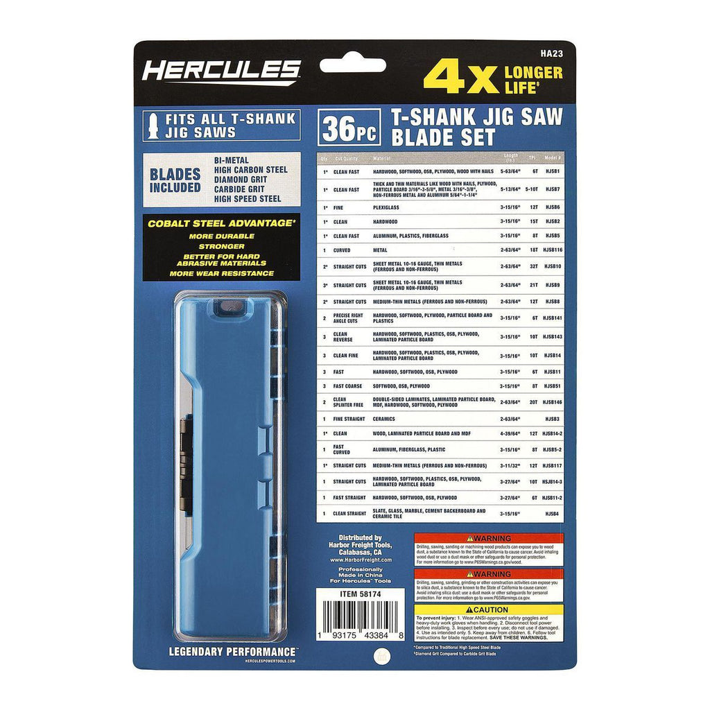 T-Shank Jig Saw Blade Set, 36-Piece X47431