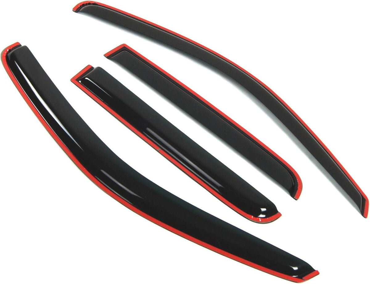 Window Visor In-Channel Deflector Rain Guard Dark Smoke 4 Pcs Set N262