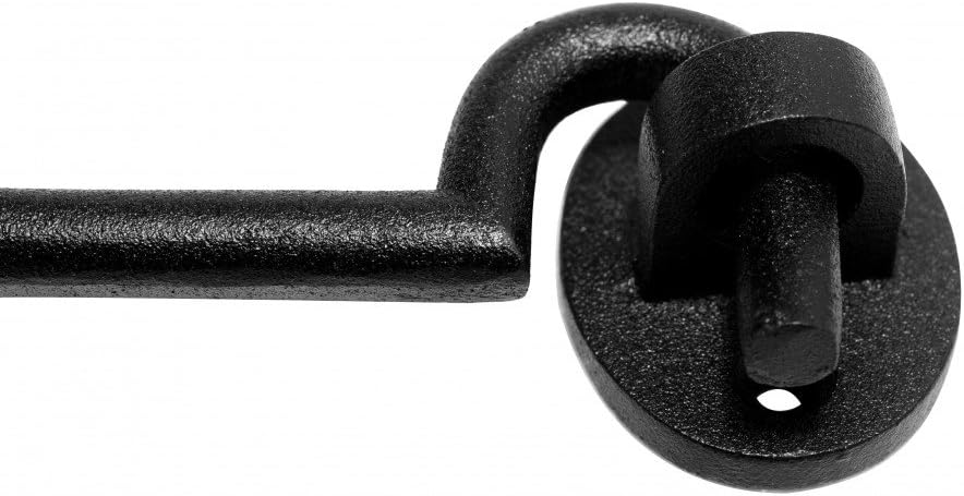 Black Wrought Iron Cabin Hook Eye 7 Inches Long Pack of 6 D911692