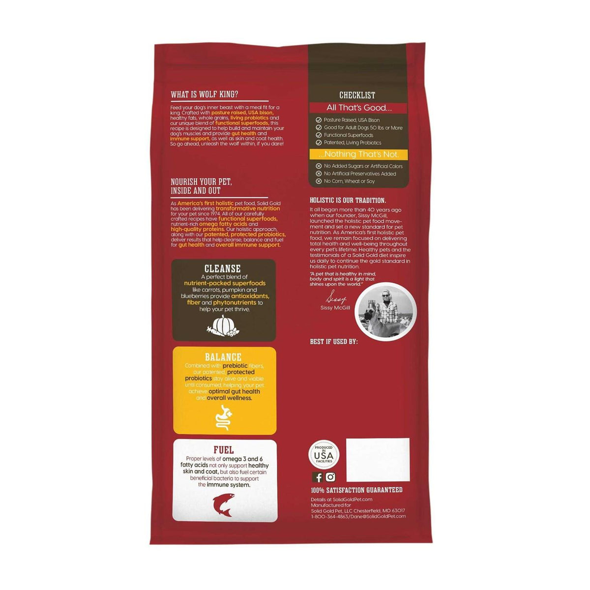 Solid Gold Nutrientboost Bison Dry Dog Food K467044