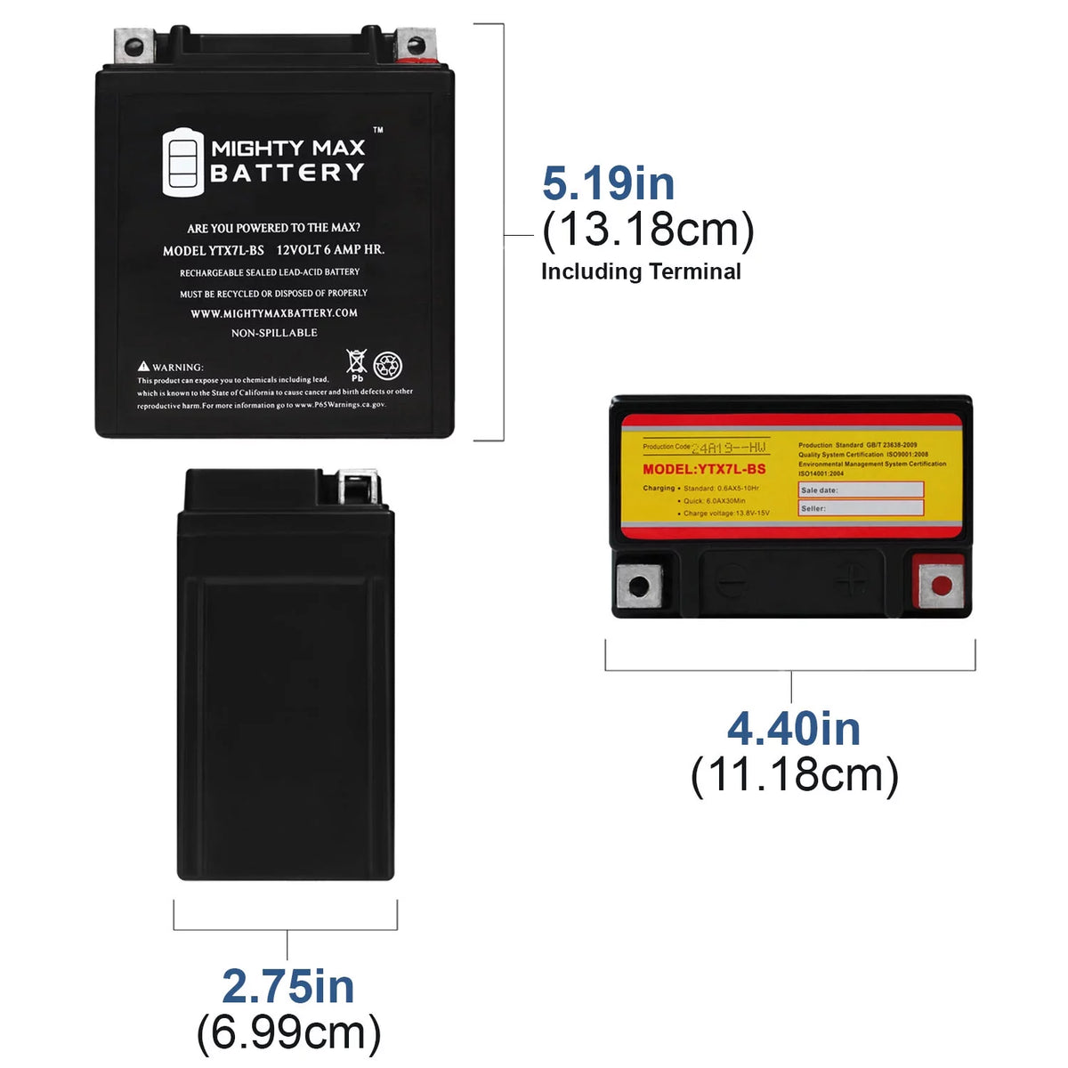 Battery for Motorcycle ATV H762214