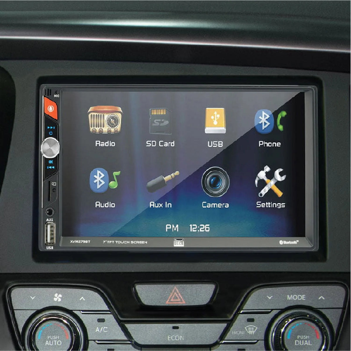 7 inch Double DIN Car Stereo with LED Touch Screen, Bluetooth X6944