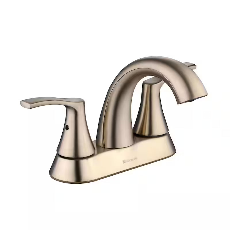 4 in. Centerset Double-Handle High-Arc Bathroom Faucet Matte Gold V340300