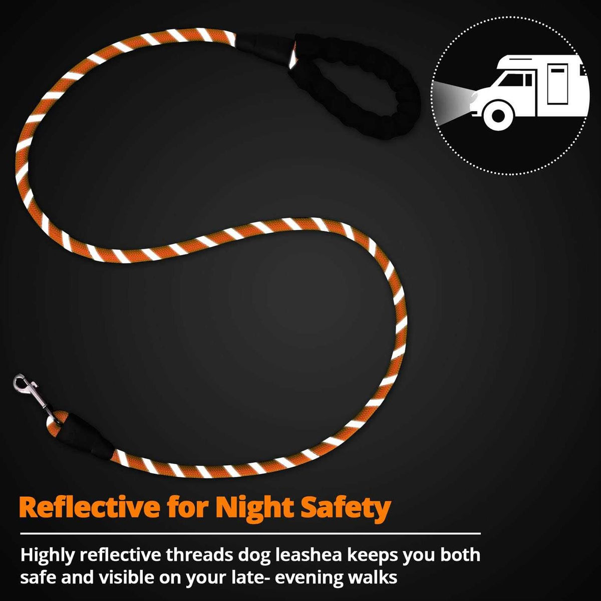 Heavy Duty Reflective Bungee Dog Leash W76072