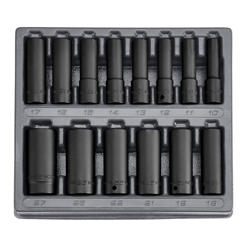 1/2 in. Drive Metric Deep Impact Socket Set, 14-Piece J927