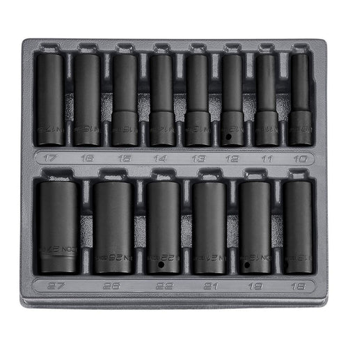 1/2 in. Drive Metric Deep Impact Socket Set, 14-Piece J927