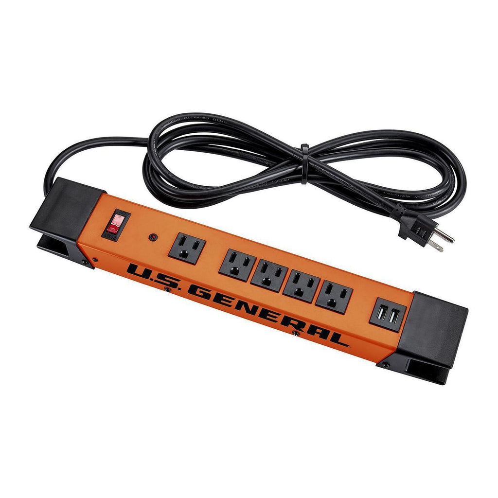 5-Outlet Magnetic Power Strip with 2 USB Ports R160922