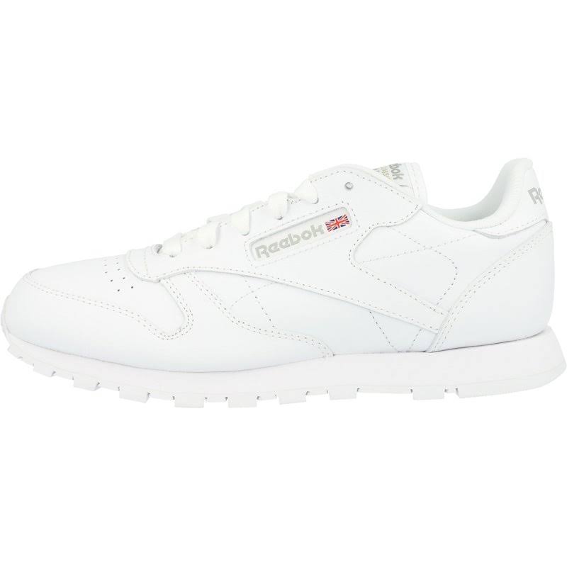 White Leather Trainers Q8218