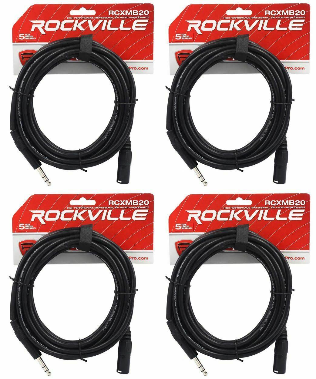 Black XLR to 1/4 TRS Balanced Cables R9465