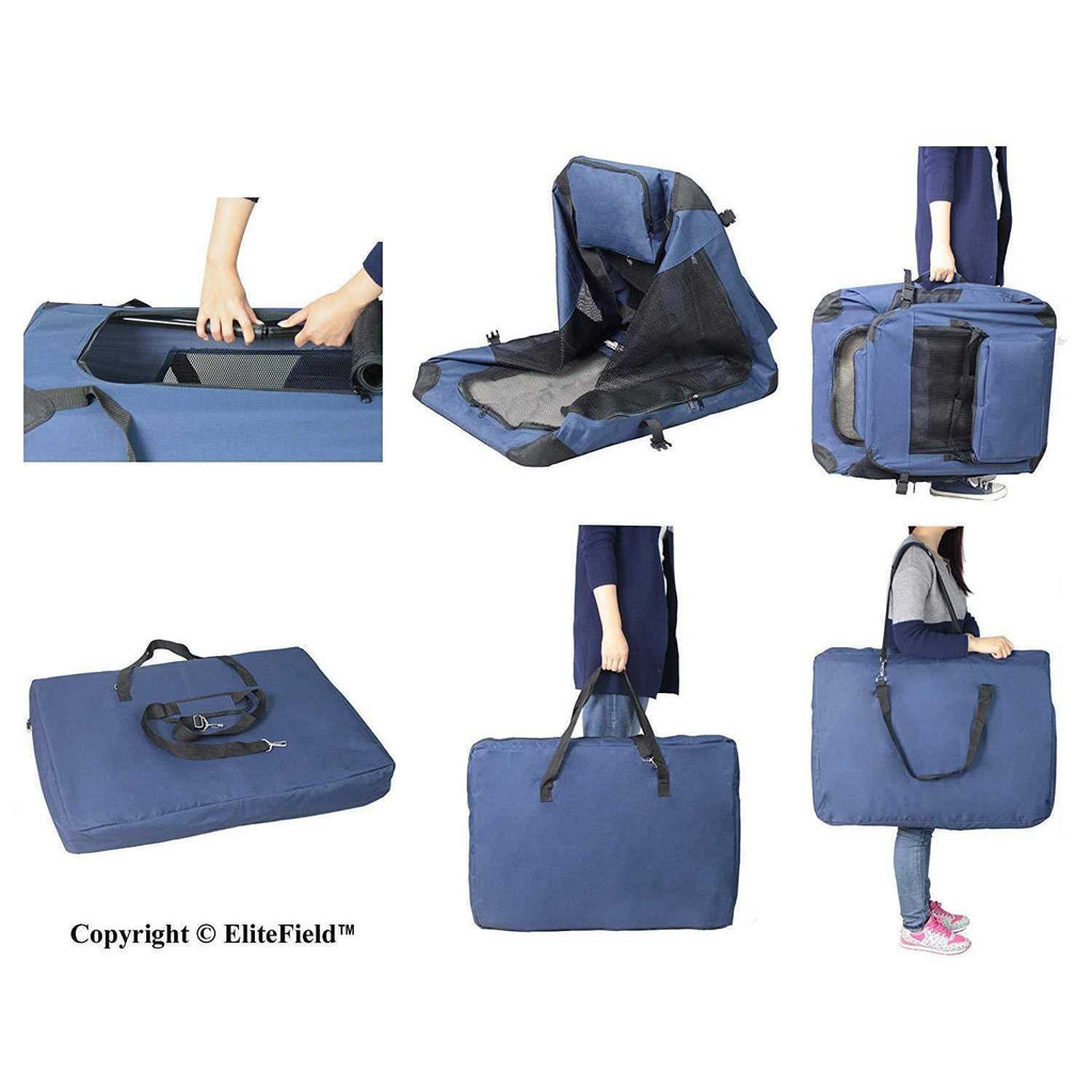3-Door Folding Soft Dog Crate Q154975