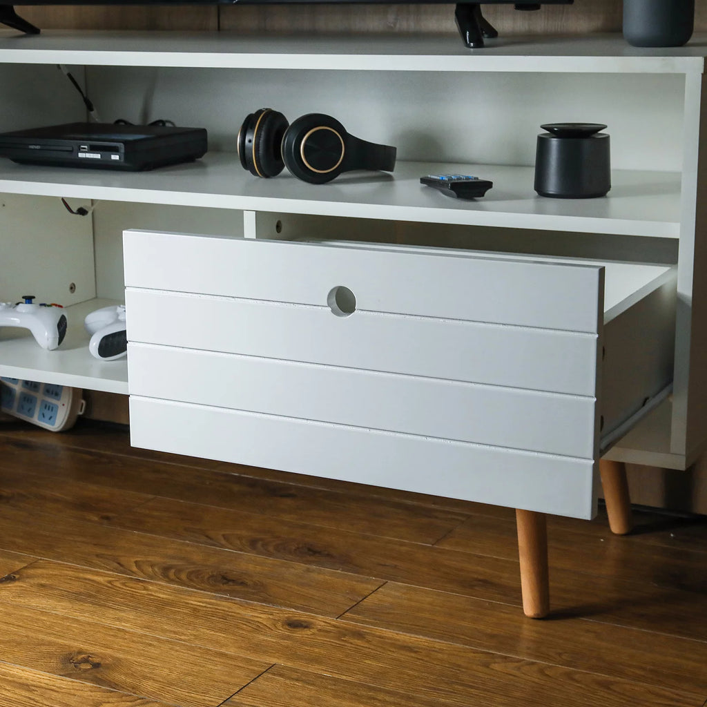 LED TV Stand with Drawers Storage Media Console M453926