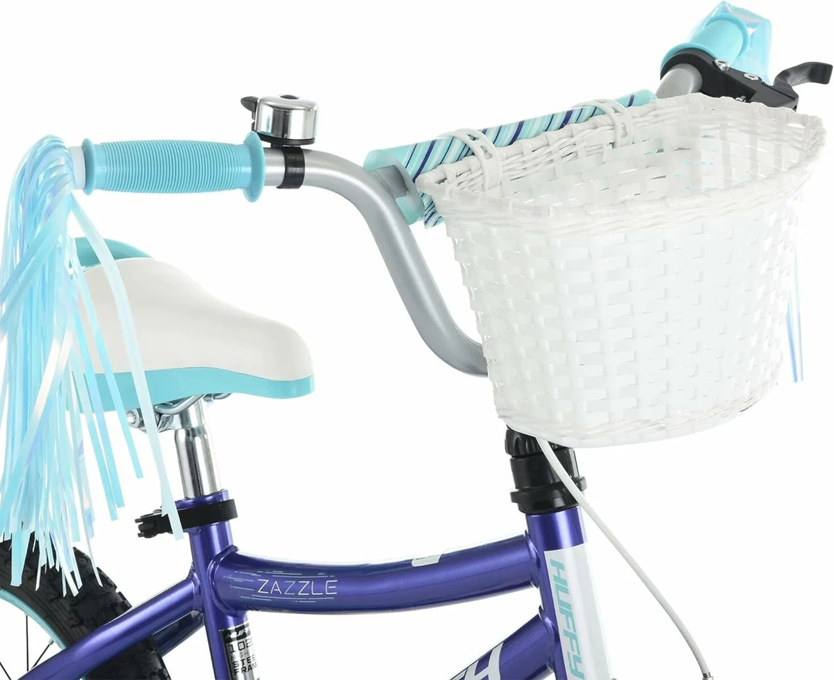 Girl's Bike with Training Wheels, Streamers, and Basket Z7158