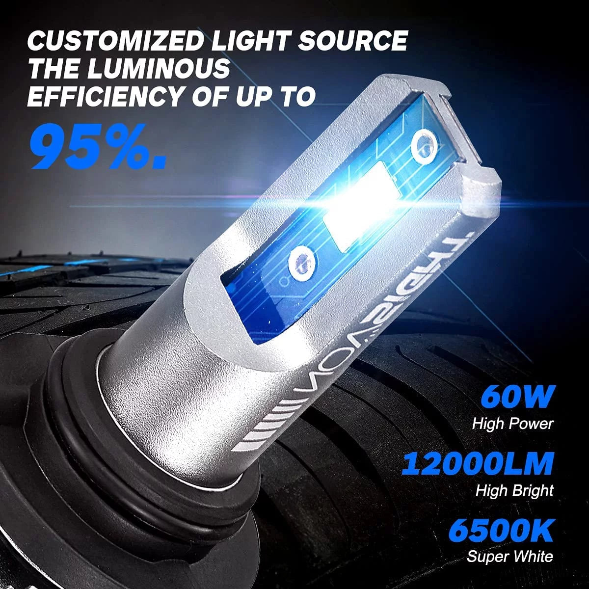 9005 HB3 LED Headlight Bulbs 6500K Cool White Pack of 2 G4757