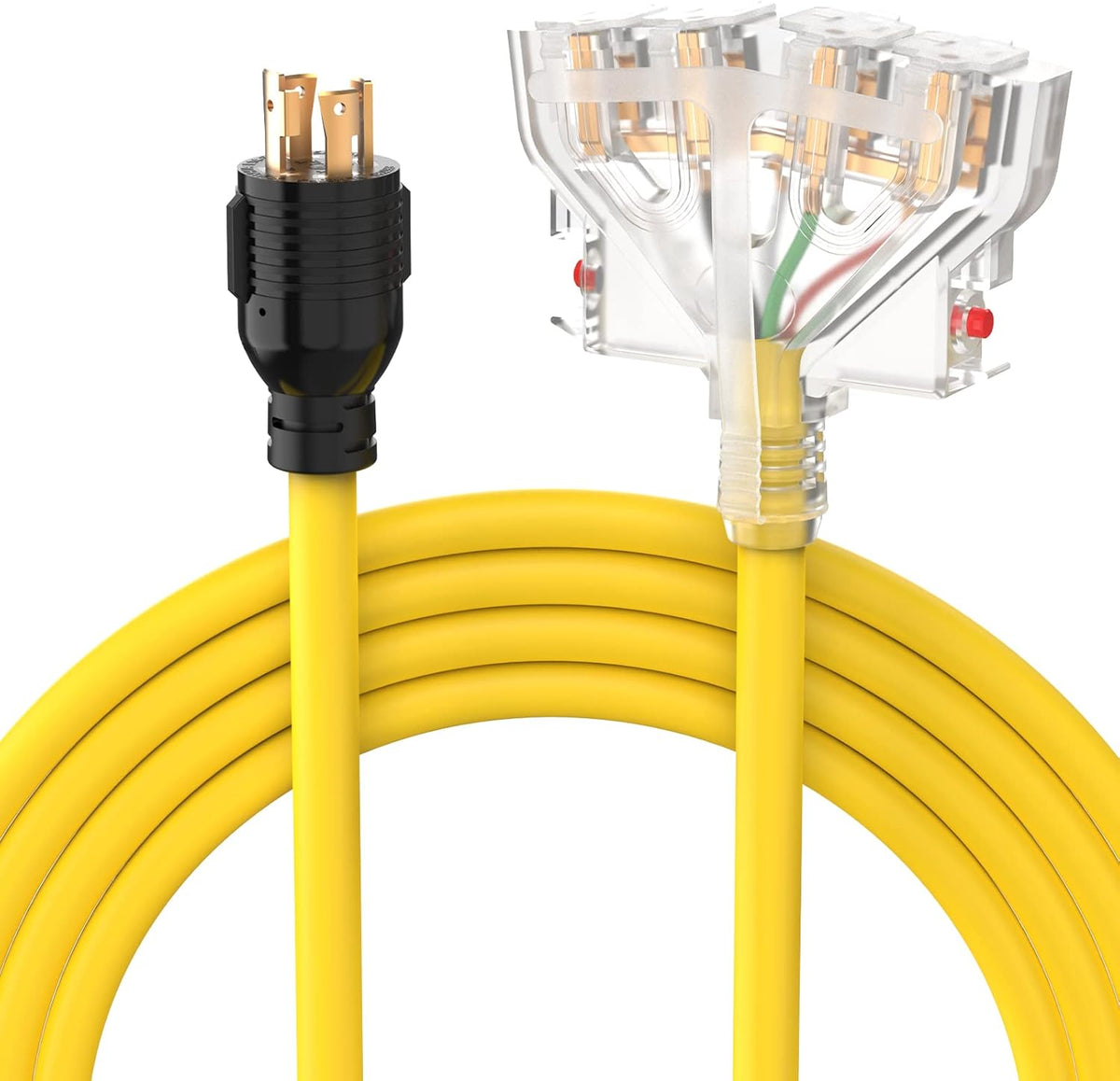 25 Feet 30A 125/250 Volt Generator Extension Power Cord R5381