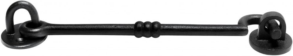 Black Wrought Iron Cabin Hook Eye 7 Inches Long Pack of 6 D911692