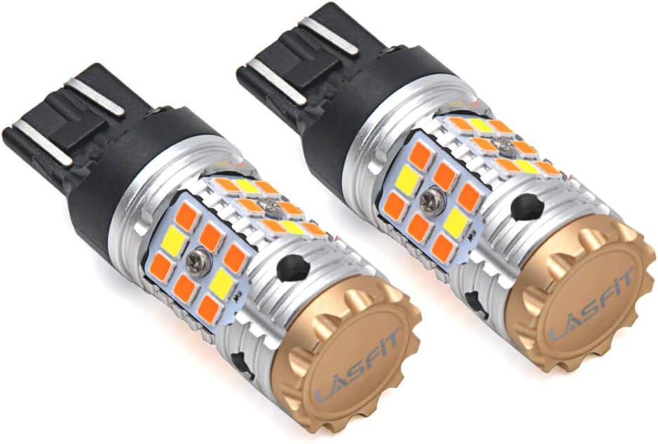 7443 Switchback LED Bulb 7444 7444NA Front Turn Signal Light White/Yellow Pack of 2 D489